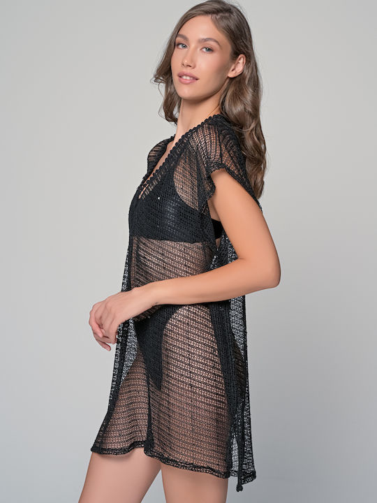 Milena by Paris Γυναικείο Καφτάνι Παραλίας Μάυρο