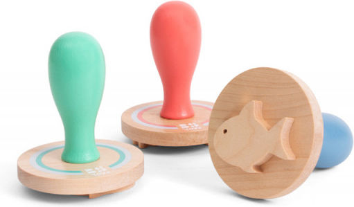 BS Toys Σφραγίδες Wooden Sand για Παιδιά 1.5+ Ετών