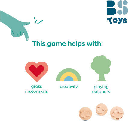 BS Toys Σφραγίδες Wooden Sand για Παιδιά 1.5+ Ετών