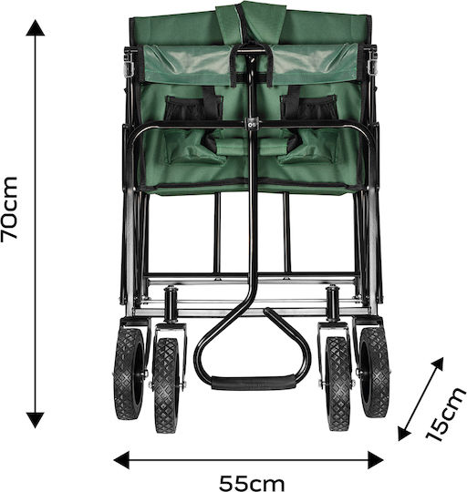Neo Tools Transport-Wagen 90x50x113 Folding for Load Weight up to 80kg in Grün Color