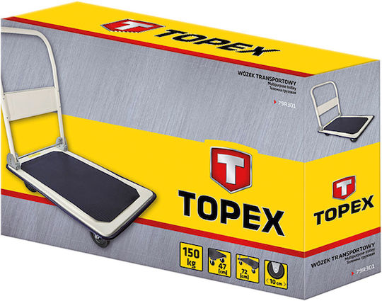 Topex Transport Trolley 79R301 Foldable for Weight Load up to 150kg Gray