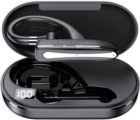 Maxlife MXBH-01 In-ear Bluetooth Handsfree Cască cu Carcasă de Încărcare Negru