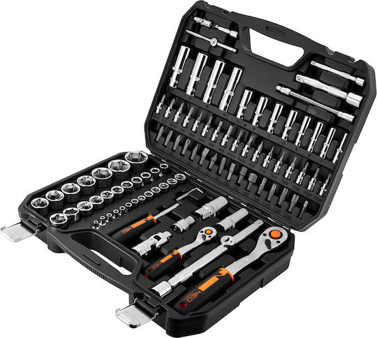 Neo Tools Καστάνια με Καρυδάκια 1\4" & 1\2" 94τμχ