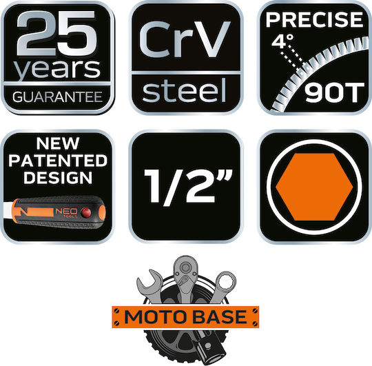 Neo Tools Καστάνια με Καρυδάκια 1\2" 58τμχ