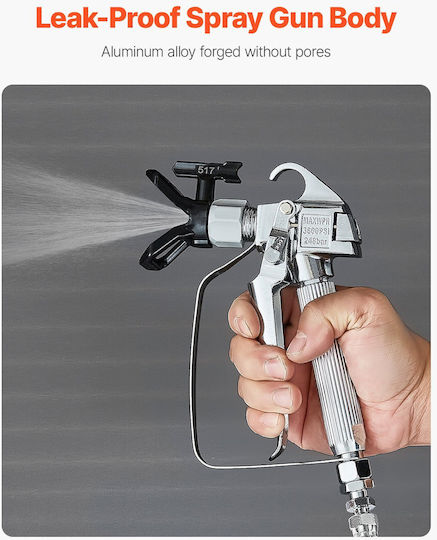 Vevor Airless Πιστόλι Βαφής Άνω Δοχείου
