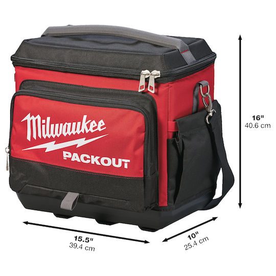 Milwaukee Ισοθερμική Τσάντα Ώμου Packout 20 λίτρων Μ38 x Π33 x Υ42εκ.