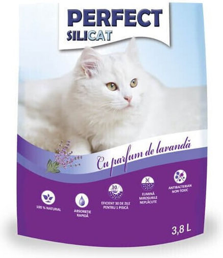 Perfect Kristall Katzenstreu mit Duft Lavendel 3.8Es