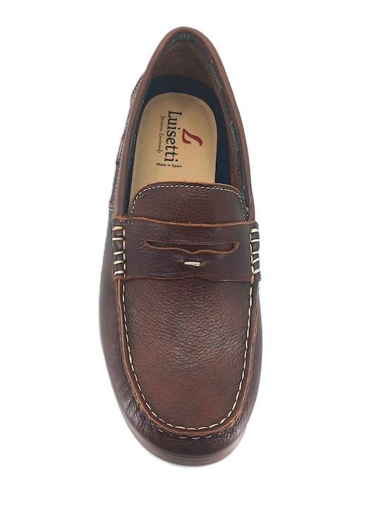 Δερμάτινα Ανδρικά Boat Shoes σε Ταμπά Χρώμα