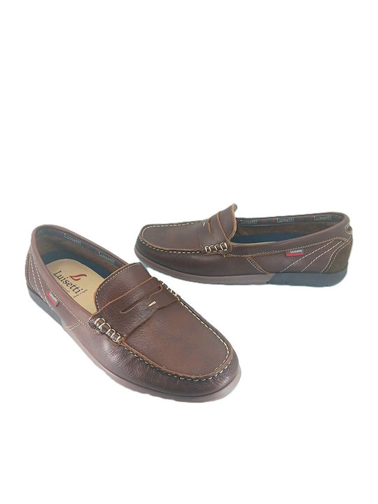 Δερμάτινα Ανδρικά Boat Shoes σε Ταμπά Χρώμα
