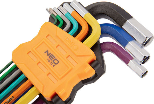 Neo Tools Σετ 9 Κλειδιά Allen σε Σχήμα L
