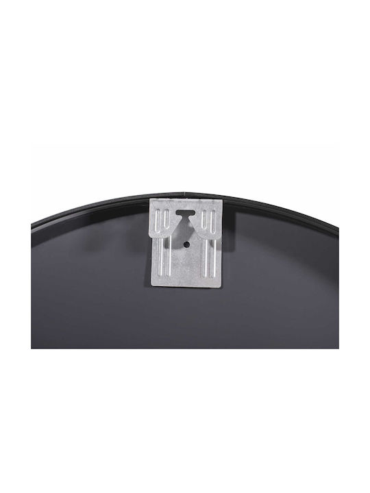 Wall Mirror with Black Metallic Frame Diameter 57.5cm 1pcs