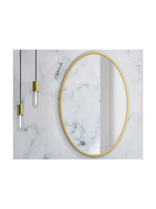 Wandspiegel mit Gold Metallisch Rahmen Durchmesser 78cm 1Stück