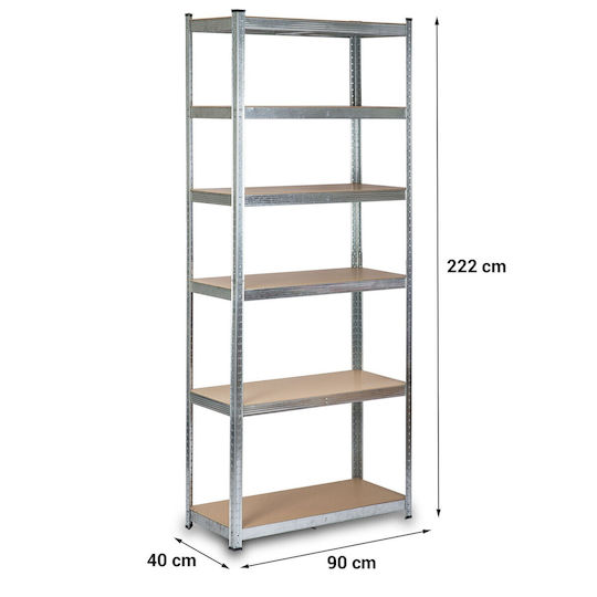 Humberg Ραφιέρα Dexion 90x40x222εκ. με 6 Ράφια Συνολικής Αντοχής 900kg