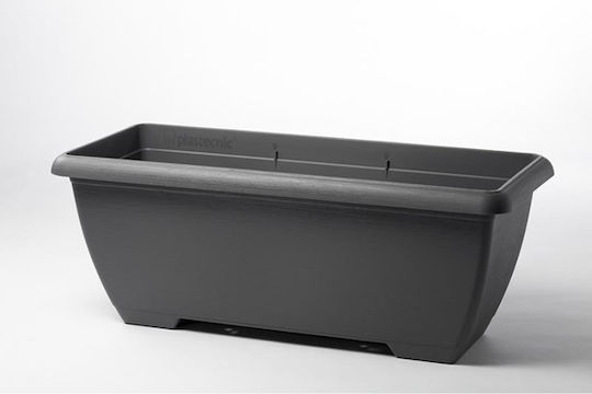 Plastecnic Terrae Μaxi Кутия за саксии Пластмаса Сив 60x29см.