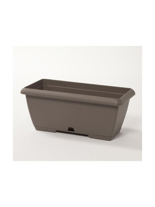 Plastecnic Terrae Planter Box Plastic Beige 40x16.7cm.