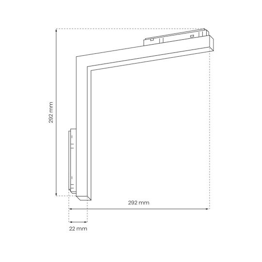 Eko Light LED Kommerzielle lineare Beleuchtung Leuchte Decke 24W Naturweiß IP20