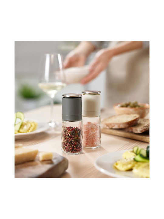 Joseph Joseph Σετ Χειροκίνητοι Μύλοι Μπαχαρικών Inox σε Γκρι Χρώμα 5.4cm 2τμχ