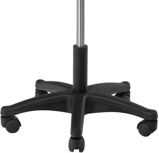 Salon Stools Τροχήλατο Σκαμπό Λευκό