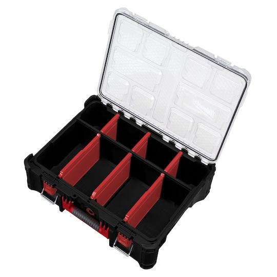 Milwaukee Packout Tool Compartment Organiser Adjustable Black 50.7x38.6x17cm