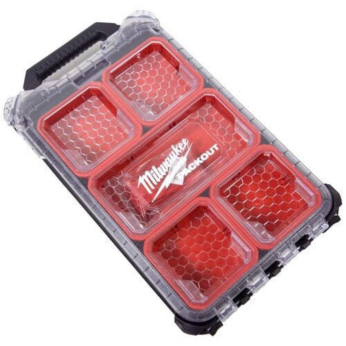 Milwaukee Packout Tool Compartment Organiser 5 Slot Adjustable & Removable Box Black 38x25x6.5cm