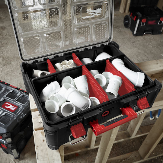 Milwaukee Packout Tool Compartment Organiser Adjustable Black 50.7x38.6x17cm