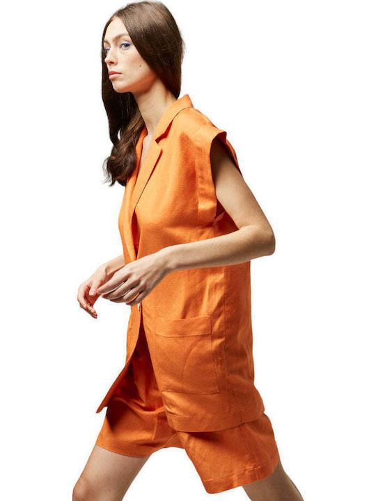 Never On Sunday Women's Blazer Orange