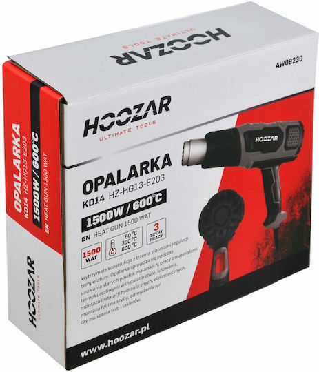 Hoozar Heat Gun 1500W with Maximum Temperature 600°C AW08230