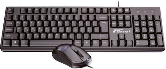 Element KB-145UMS v2.0 Σετ Πληκτρολόγιο & Ποντίκι International English