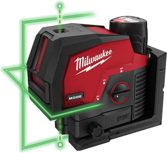 Milwaukee M12 CLLP-0C Autonivelant Liniar Nivelă Laser Fascicul Verde 12V cu Domeniu de Lucru 38m