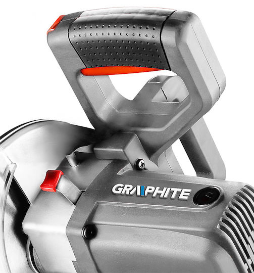 Graphite Kapp- und Gehrungssäge Elektrisch 1800W Schiebesäge mit Schnittführung Laser & Scheibendurchmesser 210mm