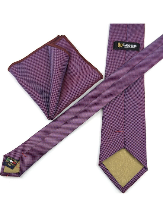 Legend Accessories Set de Cravată pentru Bărbați Tipărit în Culorea Violet