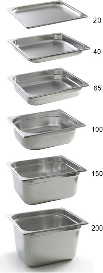 Gn 1/4 Stainless Steel Container Kitchen Line Height 100 Mm Hendi 806531