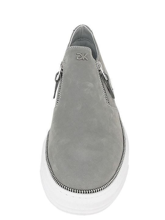 De piele Slip-on-uri pentru bărbați Gri