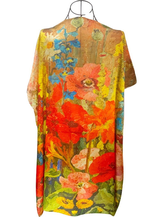 Women's Poncho Dress 24mn Red Havana Brown One Size Intl