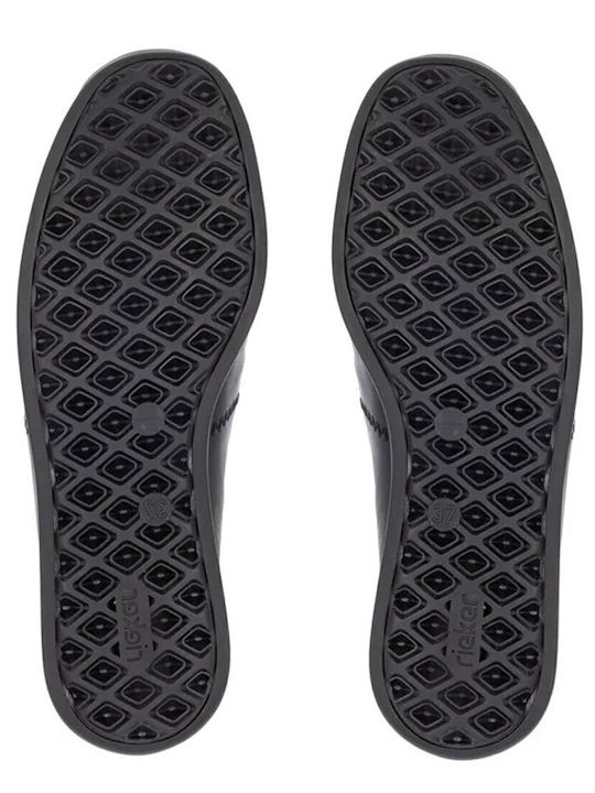 Ανατομικά Γυναικεία Slip-On Δερμάτινα Μαύρα