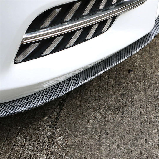Spoiler Protection Front Rear Bumper Extension In Rubber Carbon Black Color