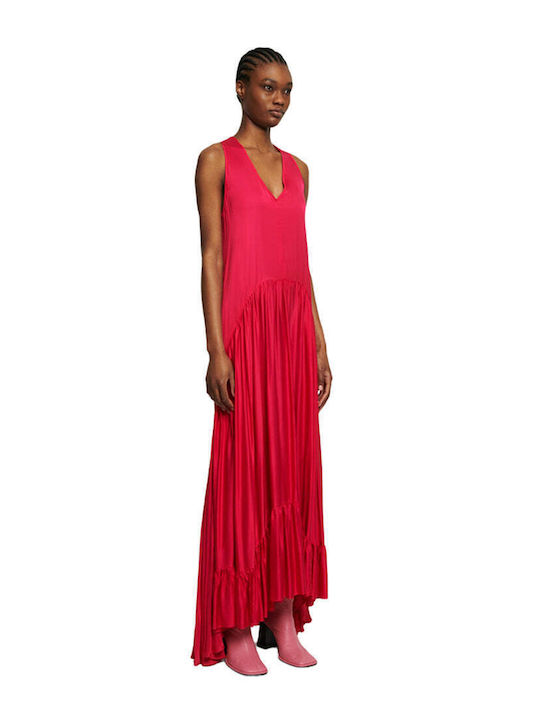 Summer Maxi Evening Dress Fuchsia