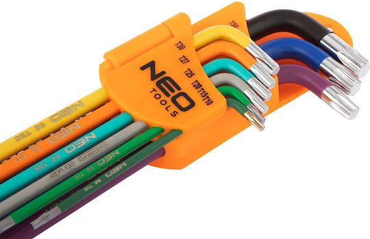Neo Tools Сет от 9 Torx ключа във форма L