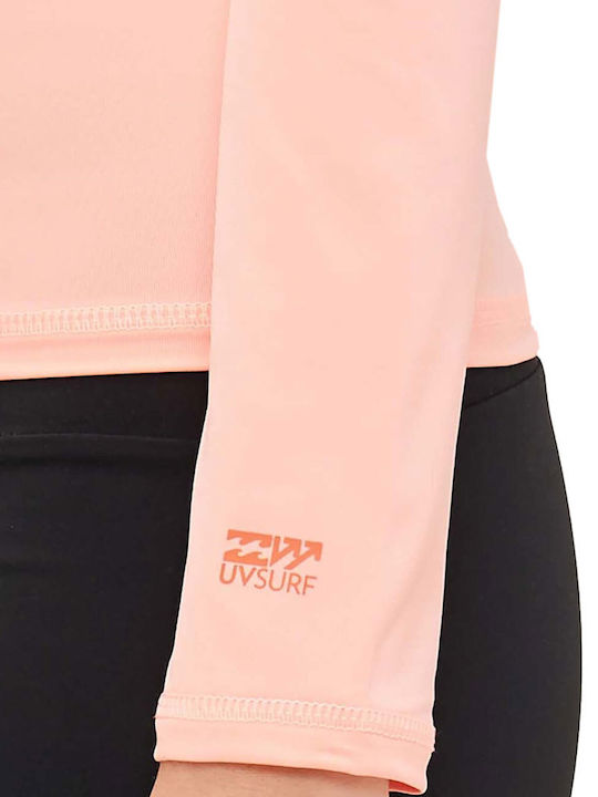Billabong Tropic Surf UPF 50+ Frauen Langärmliges Sonnenschutzshirt Rosa