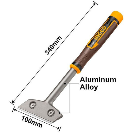 Ingco Scraper Tool with Plastic Handle Suitable for Windows and Colours 340mm 6pcs