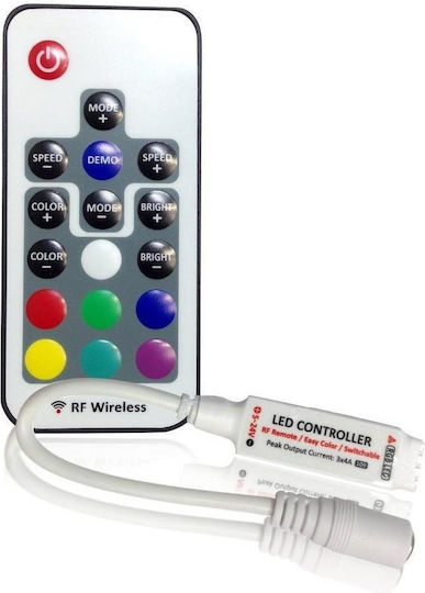 Avide ABLS12V17KRGB-144W-RFC Wireless RGB Controller RF with Remote Control 15.001.0366