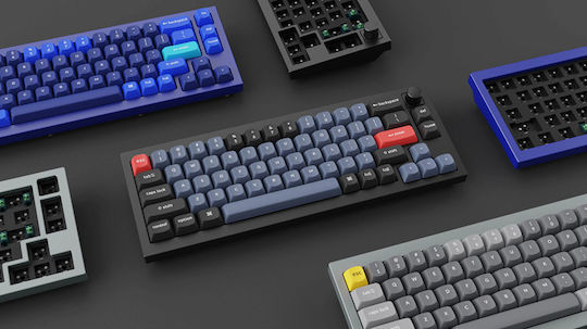 Keychron Q2 Q2-J2 Tastatură Mecanică de Gaming cu Comutatoare Gateron G-Pro Brown și Iluminare RGB Engleză SUA Albastră
