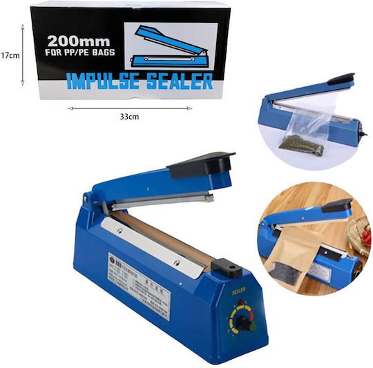 Plastic Commercial Bag Sealer for Maximum Length 200mm