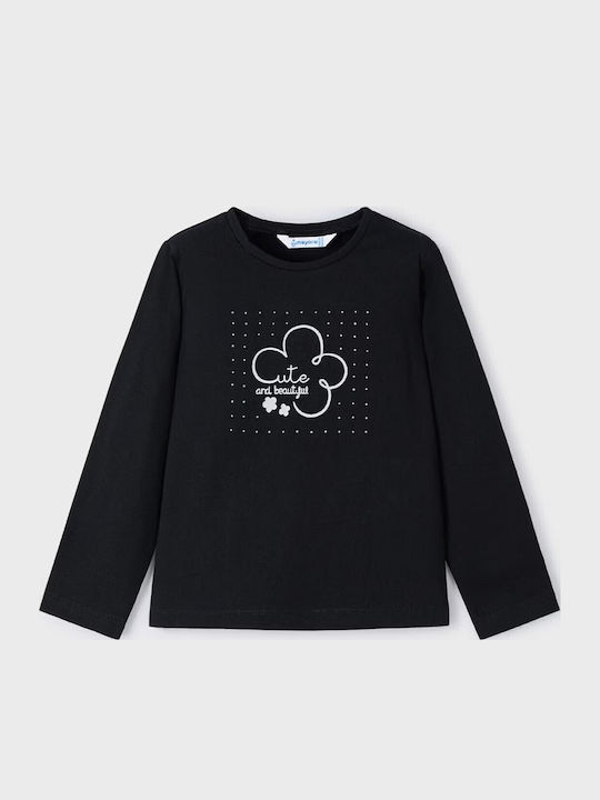 Kids' Shirt Long Sleeve Navy Blue Basic