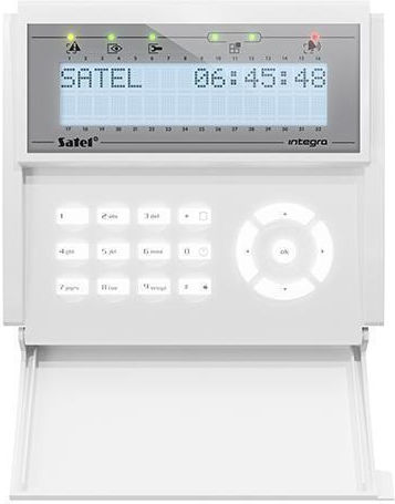 Satel Security Access-Control Keypad with Screen White INT-KLCD-W