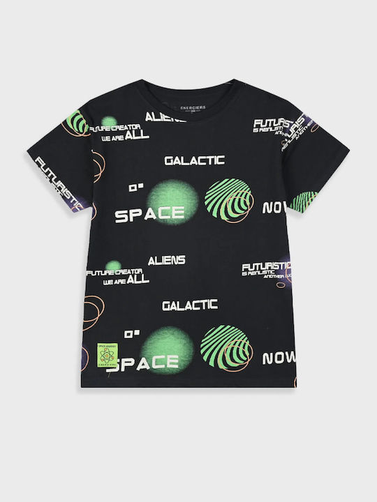 Kids' T-shirt Black Futuristic