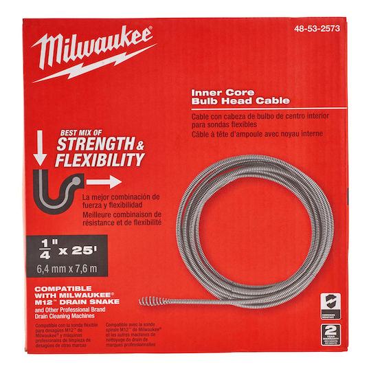 Milwaukee Electrician Fish Tape Spiral Lungime 6m cu Diametru 6mm