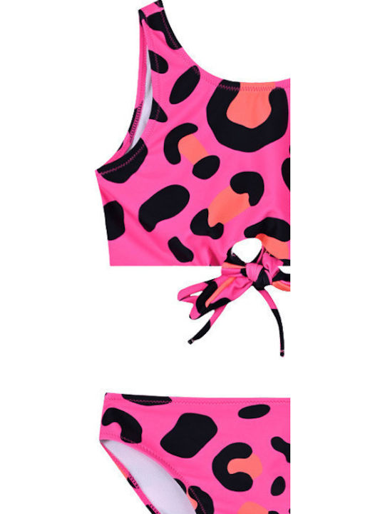Energiers Leopard Kids Swimwear Bikini Fuchsia