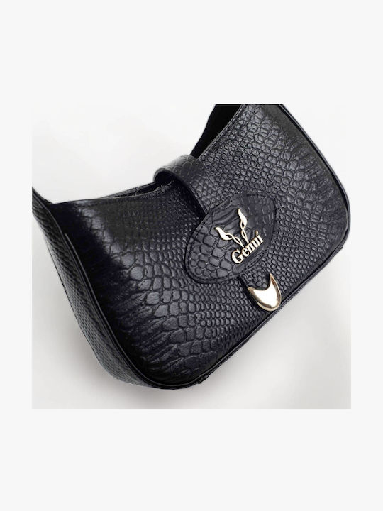 De piele Geantă de damă De umăr Neagră