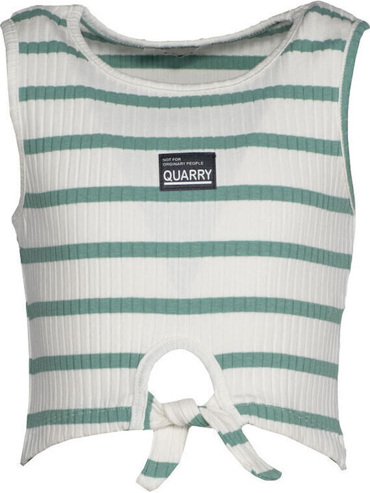 Παιδικό Crop Top Αμάνικο Πράσινο